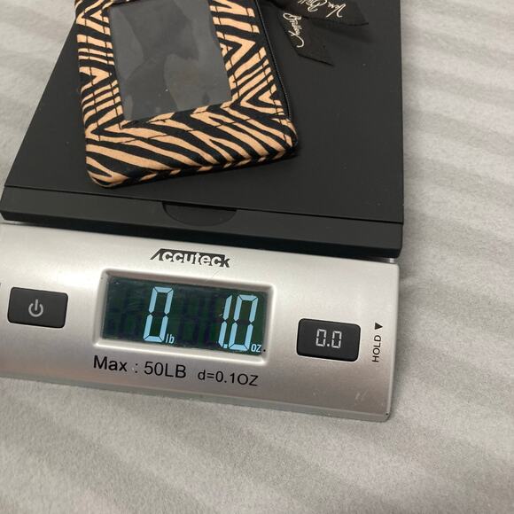 Vera Bradley Brown & Black Zebra Print Coin Purse Key Ring. Pre-Owned - Picture 5 of 5